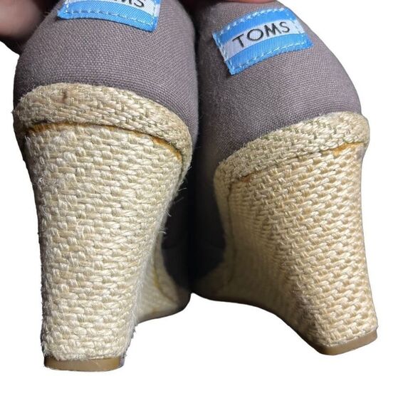 Tom’s Espadrille Peep Toe Wedge Heels Women’s 9.5 - Picture 6 of 9